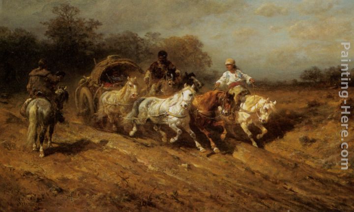 Adolf Schreyer Caravan on the open Road